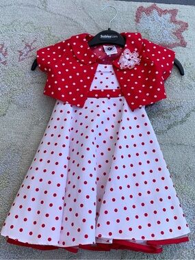Vintage Good Lad 2-Piece Toddler Girl Dress & Bolero Jacket Set